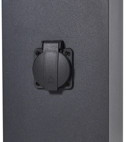 Modern fekete kültéri állólámpa 80 cm-es aljzattal IP44 - Charlois