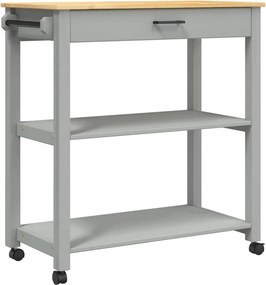 vidaXL MONZA tömör fenyőfa konyhai kocsi 84 x 40 x 88,5 cm