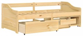 IRUN tömör fenyőfa kanapéágy 3 fiókkal 90 x 200 cm