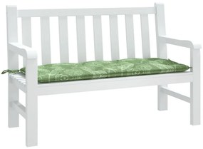levélmintás szövet kerti padpárna 120 x 50 x 7 cm