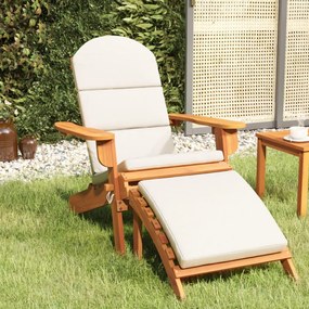 tömör akácfa kerti adirondack szék lábtartóval