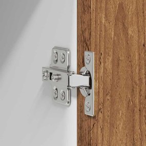 Függő szekrény Riga 2 pcs Régi fa és fehér 30 x 31 x 80 cm