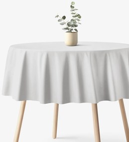Goldea pamut asztalterítő - világosszürke - kör alakú Ø 140 cm