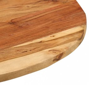 tömör akácfa és öntöttvas oldalasztal 60 x (42-62) cm