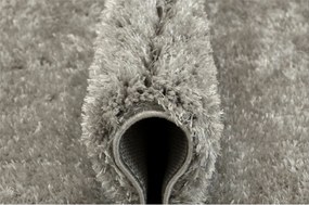 Ezüst Szőnyeg Shaggy Vastag Nappaliba Csillogó Világos Szürke Puffy 80x150 cm