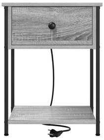 Éjjeliszekrény 2 pcs Szürke sonoma 42 x 41 x 56 cm Faanyag