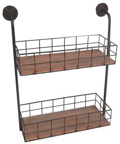 Factory Spirit fali polc két kosárral - Antic Line