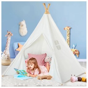 Gyermek sátor Teepee - Vászon Wigwam 135cm