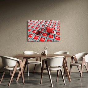 Kép - 3D fémes absztrakció (90x60 cm)