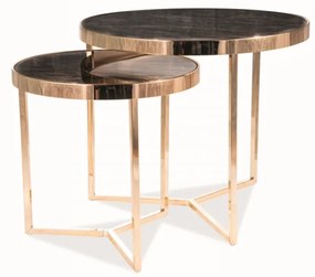 Delia ll 60cm Dohányzóasztal Márvány - Arany