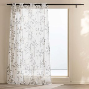 Szürke voile fényáteresztő függöny 140x240 cm Roseris – douceur d'intérieur