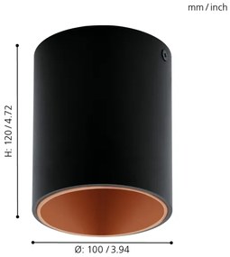 Eglo 94501 - LED Mennyezeti lámpa POLASSO 1xLED/3,3W/230V