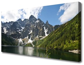 Vászonkép falra Lake Forest Hegyi táj 100x50 cm
