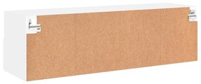 fehér szerelt fa fali TV-szekrény 100 x 30 x 30 cm