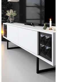 TV szekrény Black Line - White, Black
