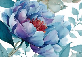 Fotótapéta Virágok Bazsarózsa Levelek Hálószoba Nappali Tapéta Flizelina 150x105