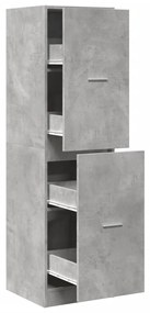 betonszürke szerelt fa patikaszekrény 40 x 41 x 144,5 cm