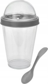 Joghurttartó müzli Uzsonnás Doboz Emeletes Szürke élelmiszer