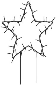 karácsonyi csillag fénydekoráció 3 cövekkel 50 LED 29 cm