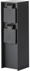 Brilagi - Kültéri csatlakozós oszlop PILLAR 2Z SCHUKO 230V IP44 fekete