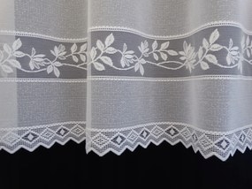Mg Függöny jacquard 35234 Fehér 140cm Minőség 0,5mb
