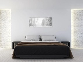Kép - Fából készült móló télen (120x50 cm)