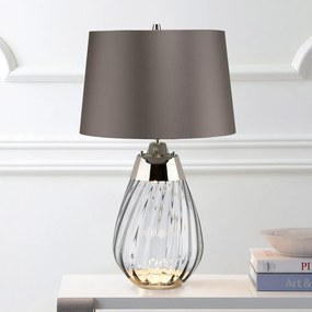 Elstead Lighting LENA SMALL LENA-TL-S-SMOKE Asztali lámpa 1X7W/GU10+1x60W/E27