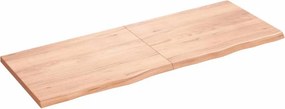 vidaXL világosbarna kezelt tömör tölgyfa asztallap 160x60x(2-4) cm