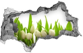 3d lyuk fal dekoráció Fehér tulipán nd-b-40774643