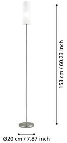 EGLO 85982 - Állólámpa TROY 3 1xE27/40W fehér