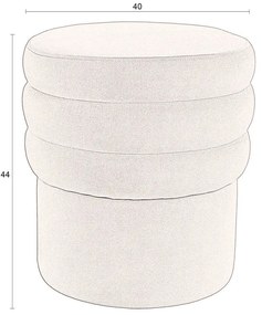 Barna bársony puff Aditi – Dutchbone