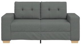 sötétszürke szövet loveseat kanapé 120 cm