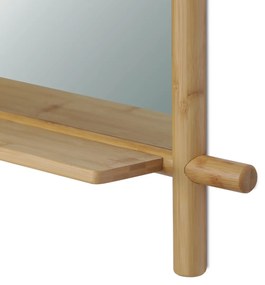 Fali tükör B027 NAT, bambusz