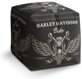 Cube zsámoly Harley-Davidson szárnyakkal, fekete