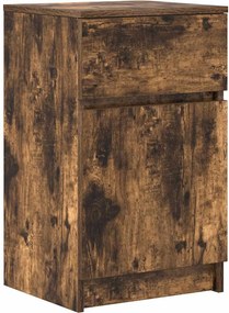 vidaXL füstös tölgy színű szerelt fa éjjeliszekrény 39x35x65 cm