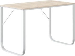 vidaXL fehér-tölgyszínű forgácslap számítógépasztal 110 x 60 x 73 cm