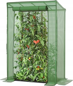 Larmnee Üvegház paradicsom zöldség virágok tetővel 100x50x150 cm