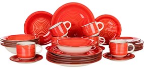 Banquet Spiral Red 30 darabos étkészlet