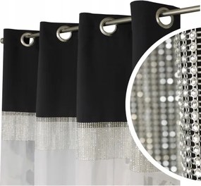 Kész függöny Fátyol Strassz szövet színek 145x250