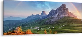 Szivárvány képe a sziklák felett (120x50 cm)