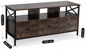 TV szekrény Zurdo (rusztikus tölgy). Akció -17%. 1119302