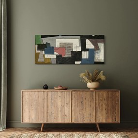 Kép - absztrakció, kubizmus (120x50 cm)