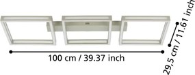 Eglo 99786 - LED Mennyezeti lámpa ALTAFLOR 3xLED/11,2W/230V matt króm
