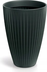 Virágtartó antracit betéttel Latia Round High TLRO40H-466R