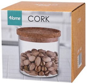 4Home Cork üvegedény fedővel, 450 ml, 450 ml