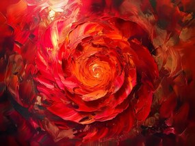 Vászonkép Canvas Festmény Absztrakt Virág Vörös Rózsa 100x75