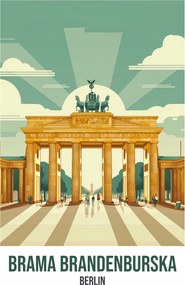 Poszter 15x20cm Brandenburgi kapu