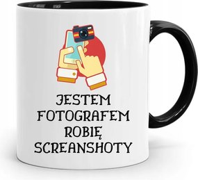 Fekete Bögre Fotósnak Robie Screanshoty nyomott mintával