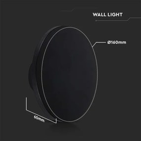 LED Kültéri fali lámpa LED/12W/230V 3000K IP65 fekete
