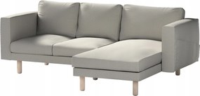 Dekoria Norsborg 3 személyes kanapé huzat Ikea székkel, szürke